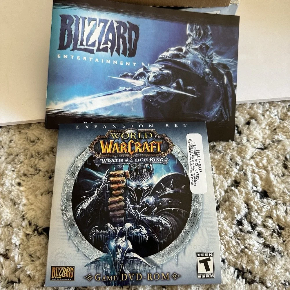 WORLD OF WARCRAFT WRATH‎ OF THE LICH KING PC CD-ROM 2008 EXPANSION SET COMPLETE